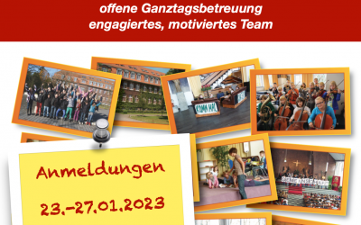 Die Schulanmeldungen beginnen jetzt!