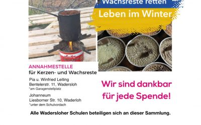 Kerzen- und Wachsreste für Büchsenkerzen in der Ukraine