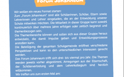 Einladung zum Forum Johanneum